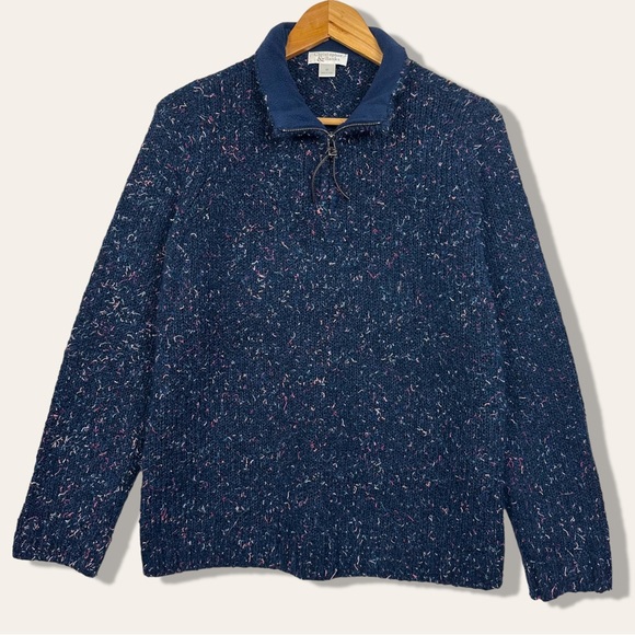 Christopher & Banks Sweaters - Christopher & Banks Speckled Confetti Knit Quarter Zip Pullover Cardigan Sweater